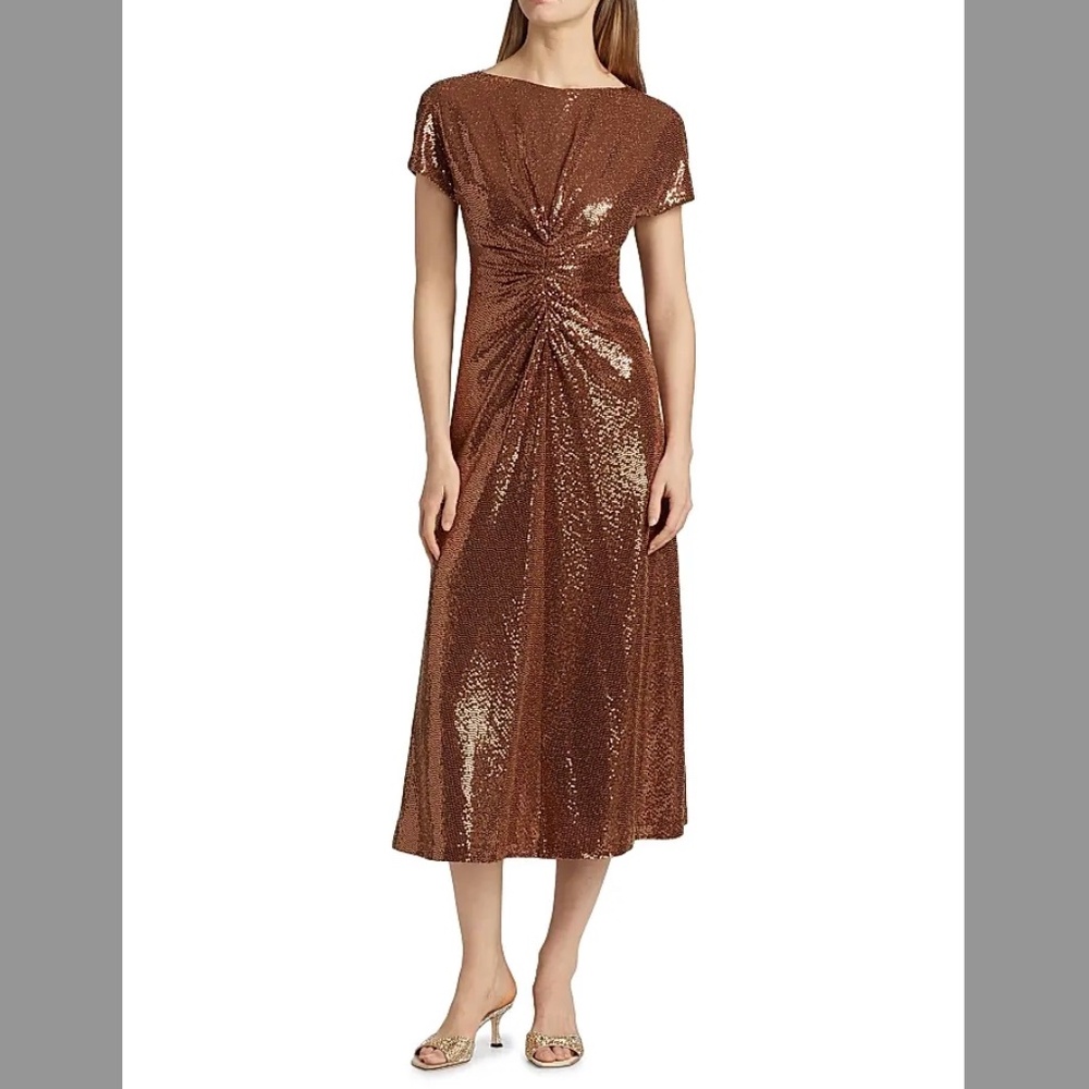 Halston - Luce Disco Jersey Midi Dress
